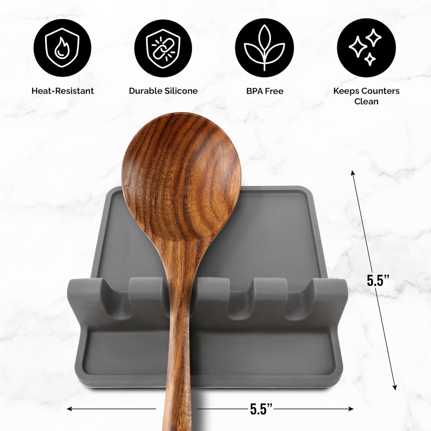 Silicone Non Stick Utensil Rest - BPA-Free