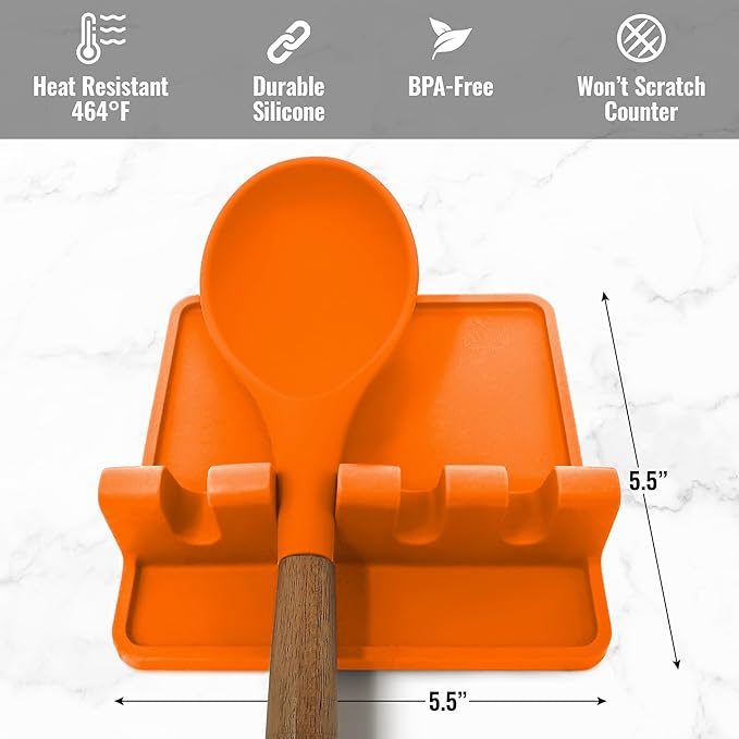 Silicone Non Stick Utensil Rest - BPA-Free
