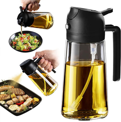 Oil Sprayer, 2-in-1 Dispenser for Air Fryer, Salad & BBQ